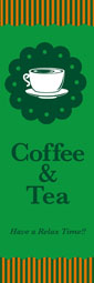 coffee&teaのぼり旗 緑